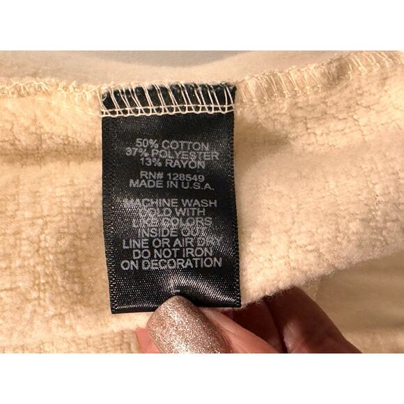 Aviator Nation 5 Stripe Vintage White Hoodie Unisex Size L Full Zip - Picture 8 of 10